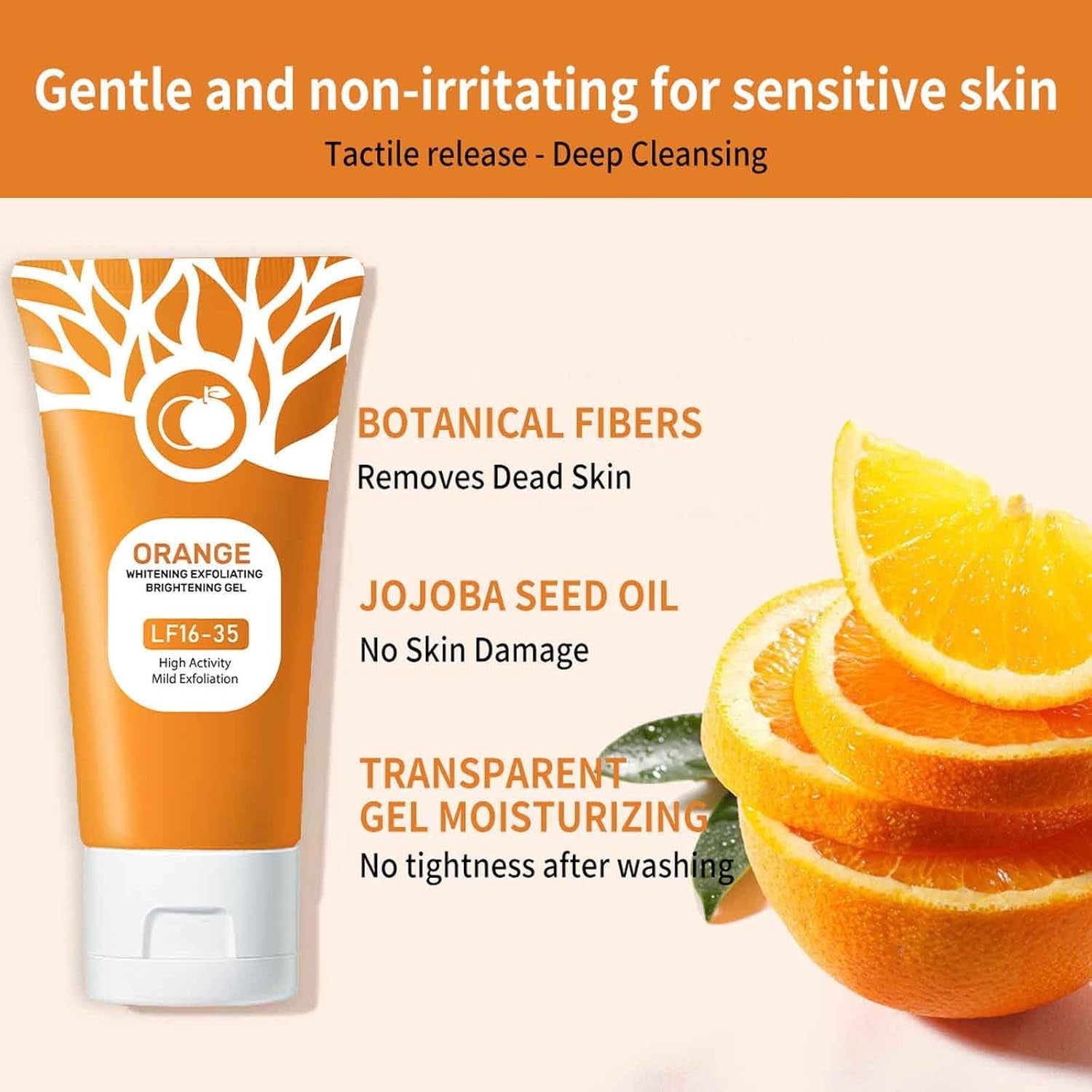 Orange Whitening Exfoliating Gel for Face & Body